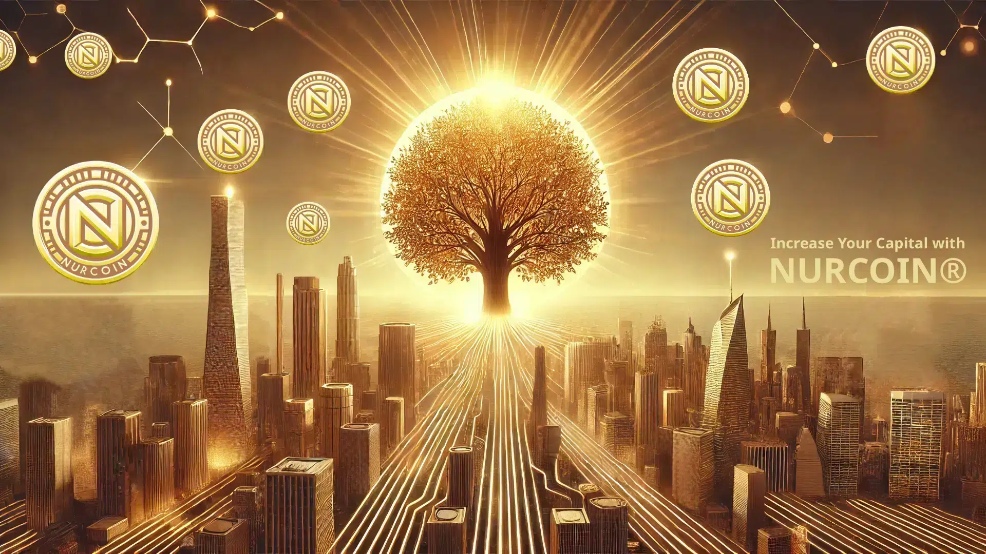 Cryptographic security visualization with blockchain encryption and digital protection by NURCOIN®