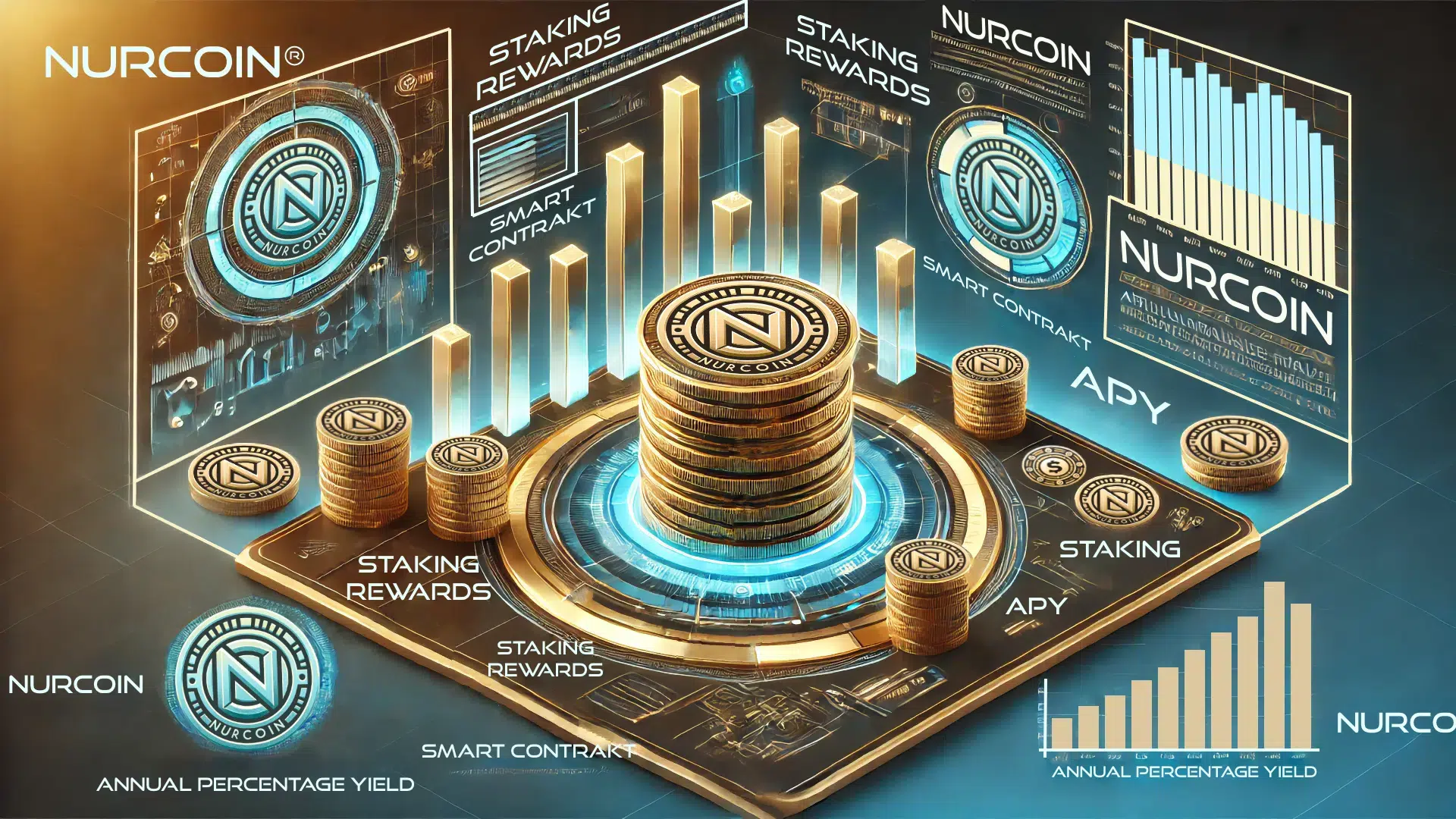 NURCOIN® Staking Rewards • Smart Contracts & APY Growth