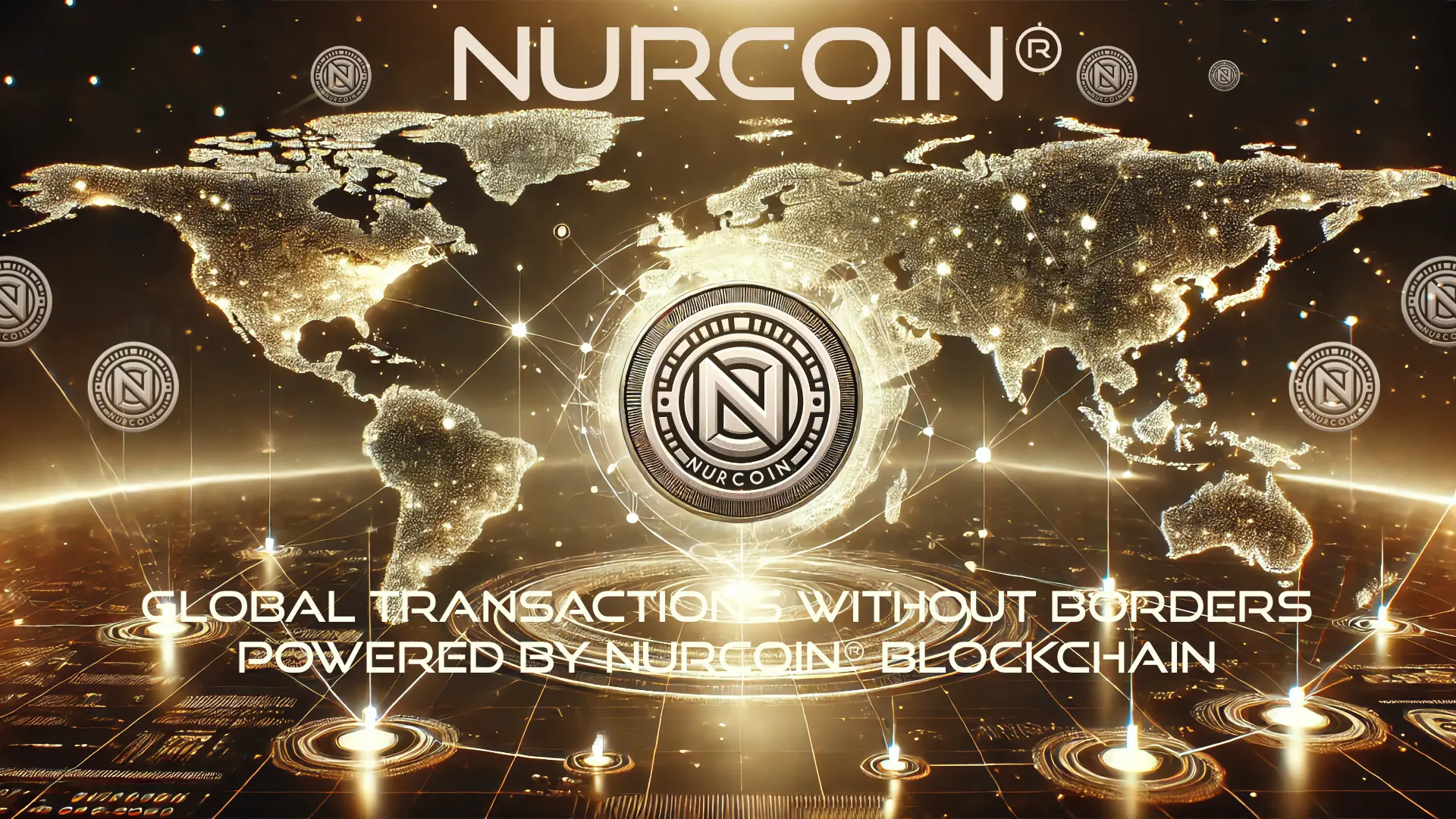 NURCOIN® global blockchain transactions connecting worldwide financial networks