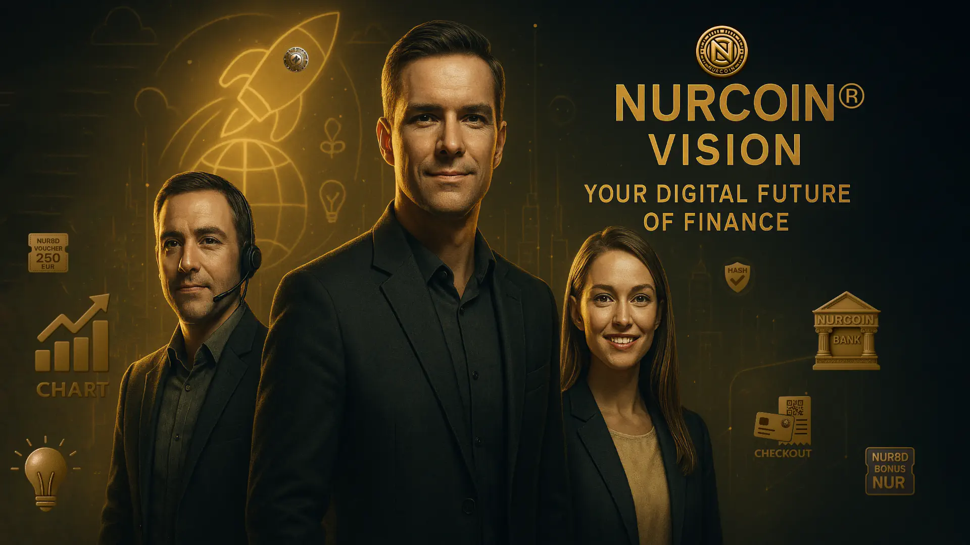 NURCOIN® Vision representing secure, transparent and future-ready digital finance powered by blockchain technology