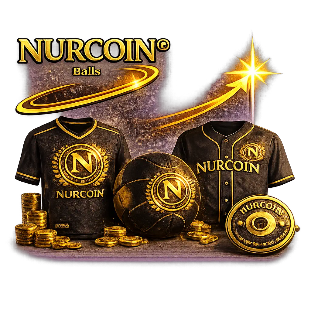 NURCOIN® premium sports apparel and branded ball with gold emblem